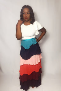 Flower Ruffle Skirt