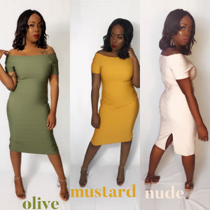 Cold Shoulders Bodycon Dress