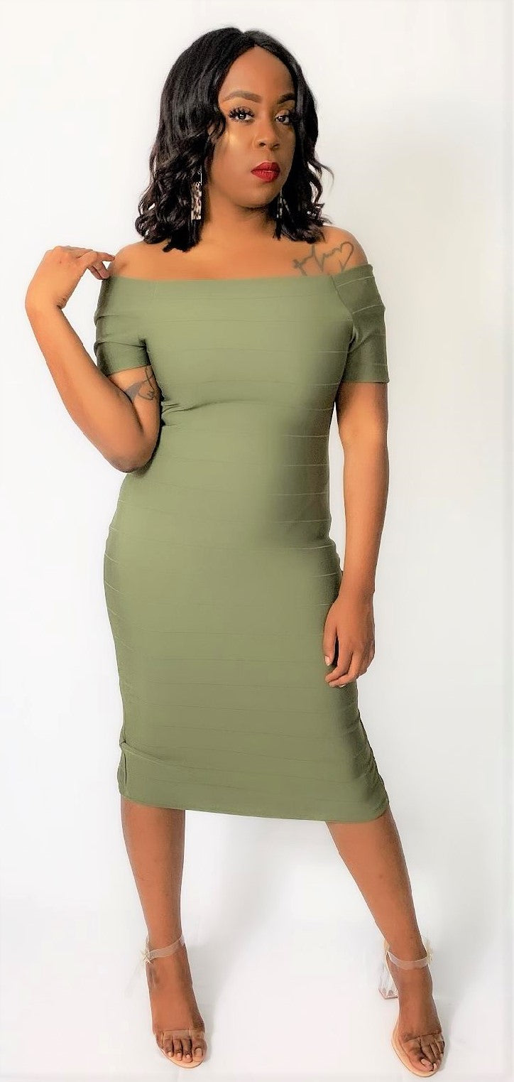 Cold Shoulders Bodycon Dress