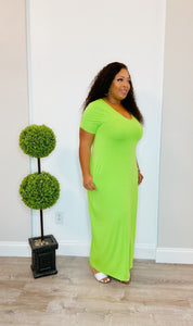 Maxi Dress Lime Green