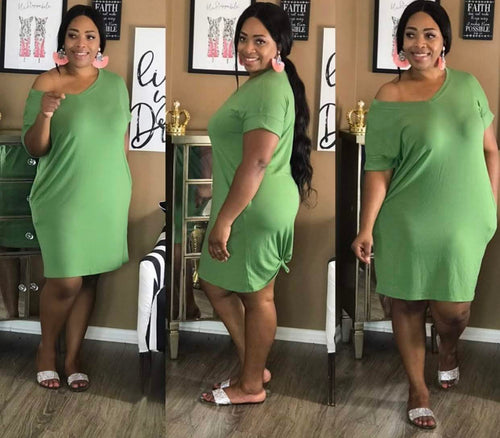 Not So Basic Dress (Kiwi)