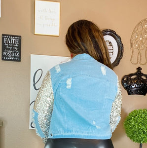 Sparkle Me Denim Jacket