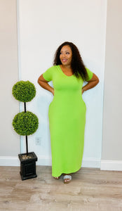 Maxi Dress Lime Green