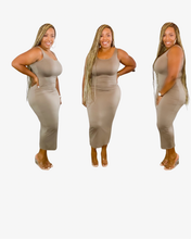 Load image into Gallery viewer, Maxi Body Con Dress (taupe)