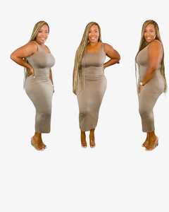 Maxi Body Con Dress (taupe)