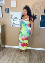 Load image into Gallery viewer, Tie Dye Fitted Maxi Dress