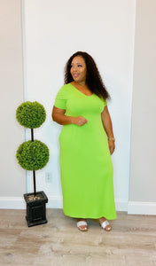 Maxi Dress Lime Green