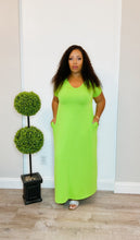 Load image into Gallery viewer, Maxi Dress Lime Green