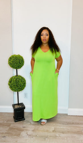 Maxi Dress Lime Green