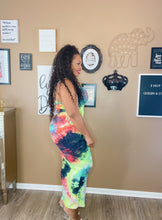 Load image into Gallery viewer, Tie Dye Fitted Maxi Dress