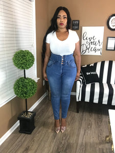 Crystal High Waist Jeans