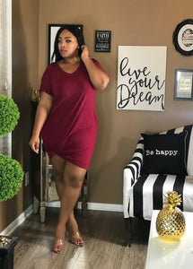 Not So Basic Dress (Red Wine)