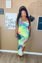 Load image into Gallery viewer, Tie Dye Fitted Maxi Dress