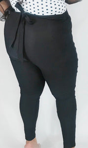 V-Tie Skinny Pants